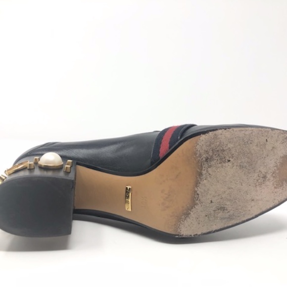 Gucci Leather Double GG Mid-Heel Loafer 40.5 EU - Picture 3 of 8